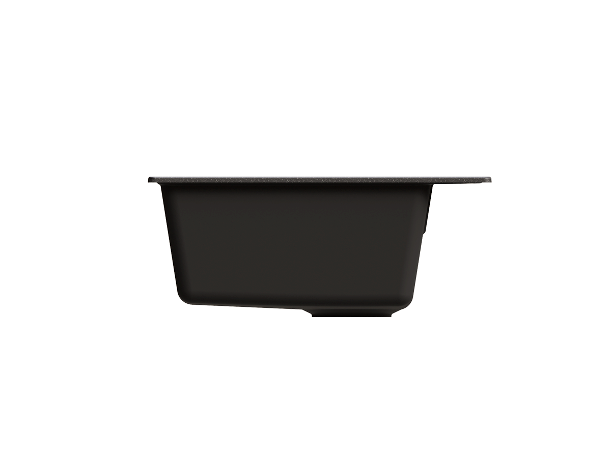 Кухонная мойка PR-М 425 односекционная с отверстием под смеситель-004 Черный оникс