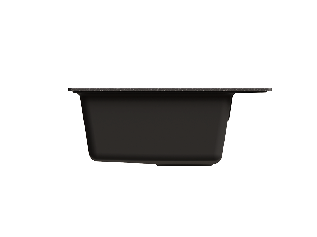 Кухонная мойка PR-М 565  односекционная с отверстием под смеситель-004 Черный оникс