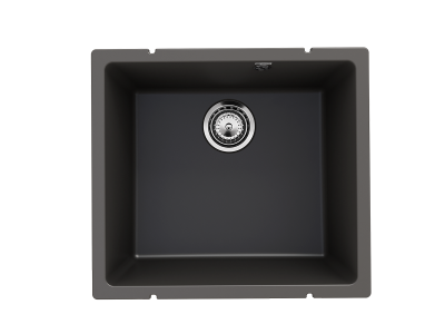 Кухонная мойка ULGRAN Quartz Underground 450 односекционная-09 Асфальт