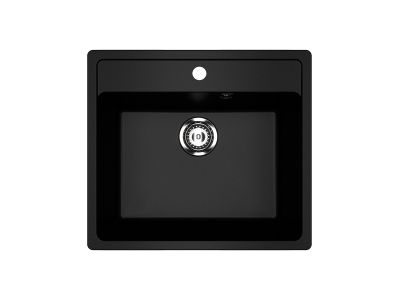 Кухонная мойка ULGRAN U-104 односекционная с отверстием под смеситель-344 Ультра-чёрный