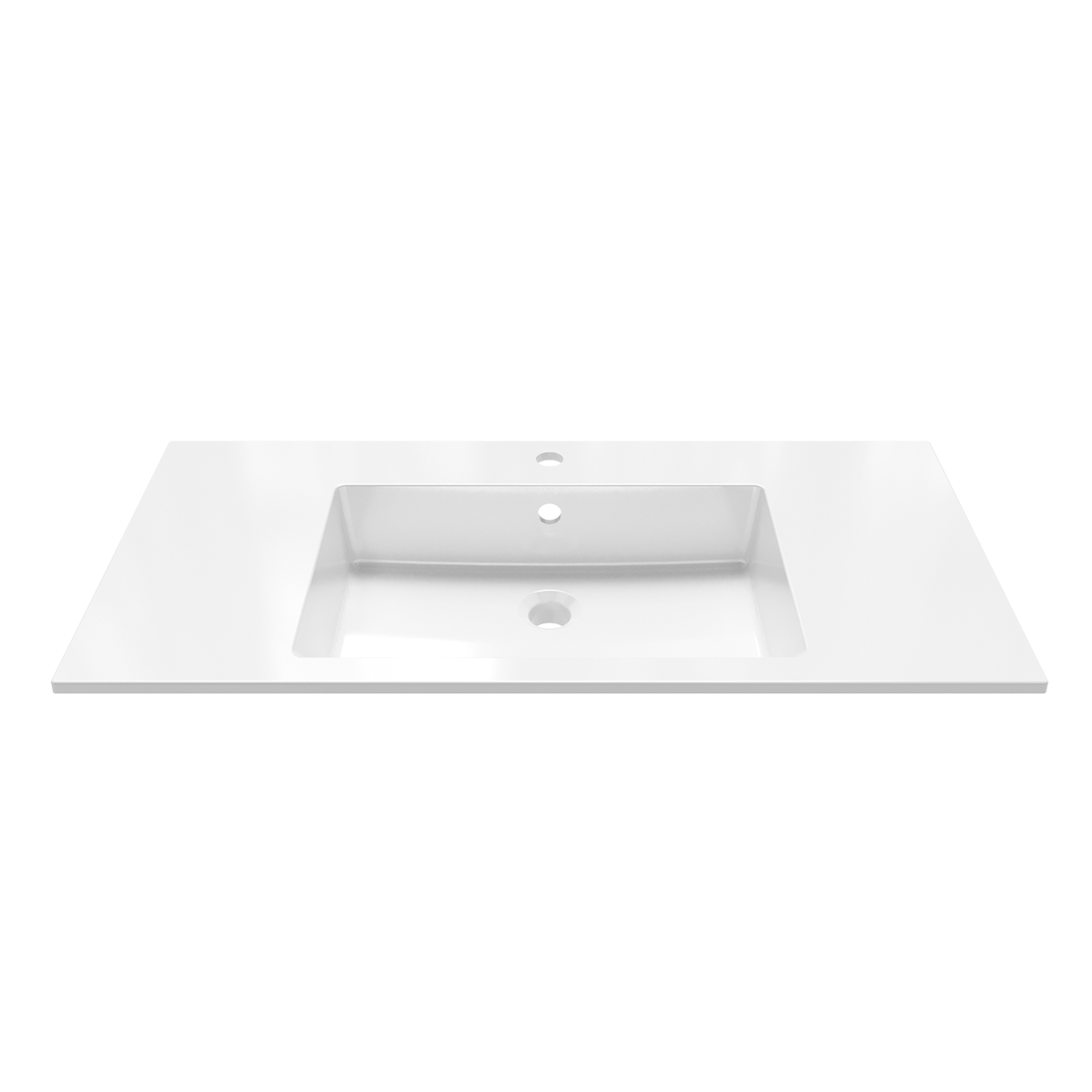 Раковина Paola Nero 1000 глянцевая врезная с отверстием под смеситель