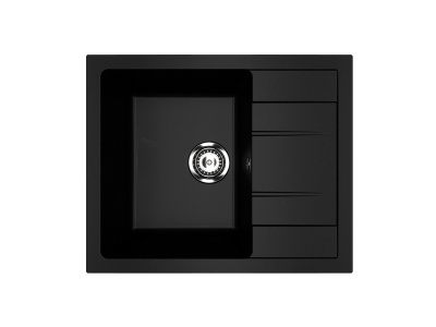 Кухонная мойка ULGRAN U-607 односекционная реверсивная-344 Ультра-чёрный