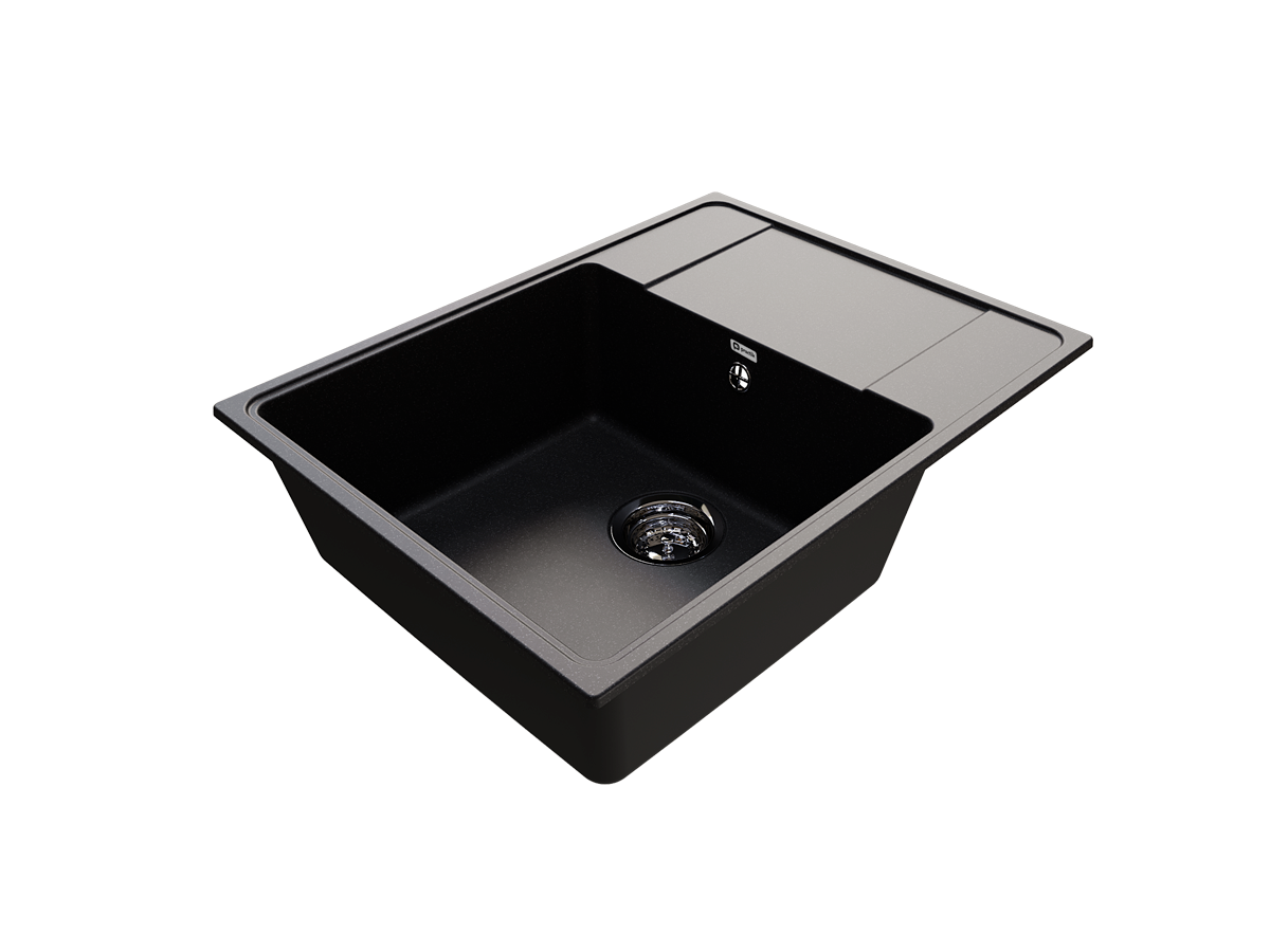 Кухонная мойка PR-М 650 односекционная реверсивная-004 Черный оникс