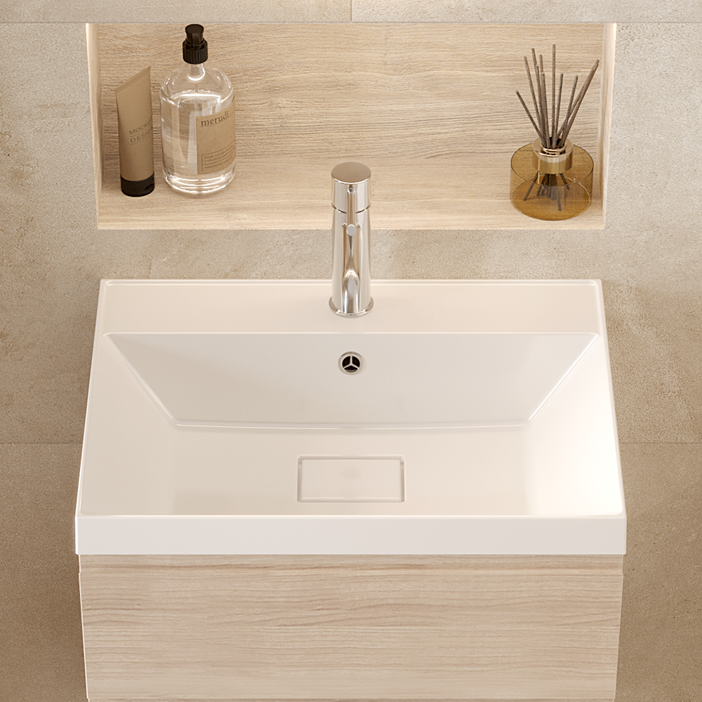 Раковина Paola Torino 600 врезная с отверстием под смеситель