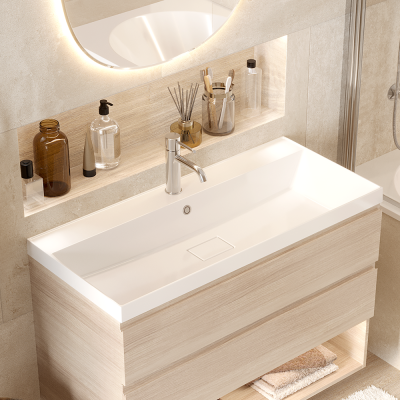 Раковина Paola Torino 1000 врезная с отверстием под смеситель