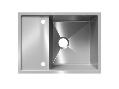 Кухонная мойка ULGRAN Steel 680 x 500 реверсивная-Брашированная сталь