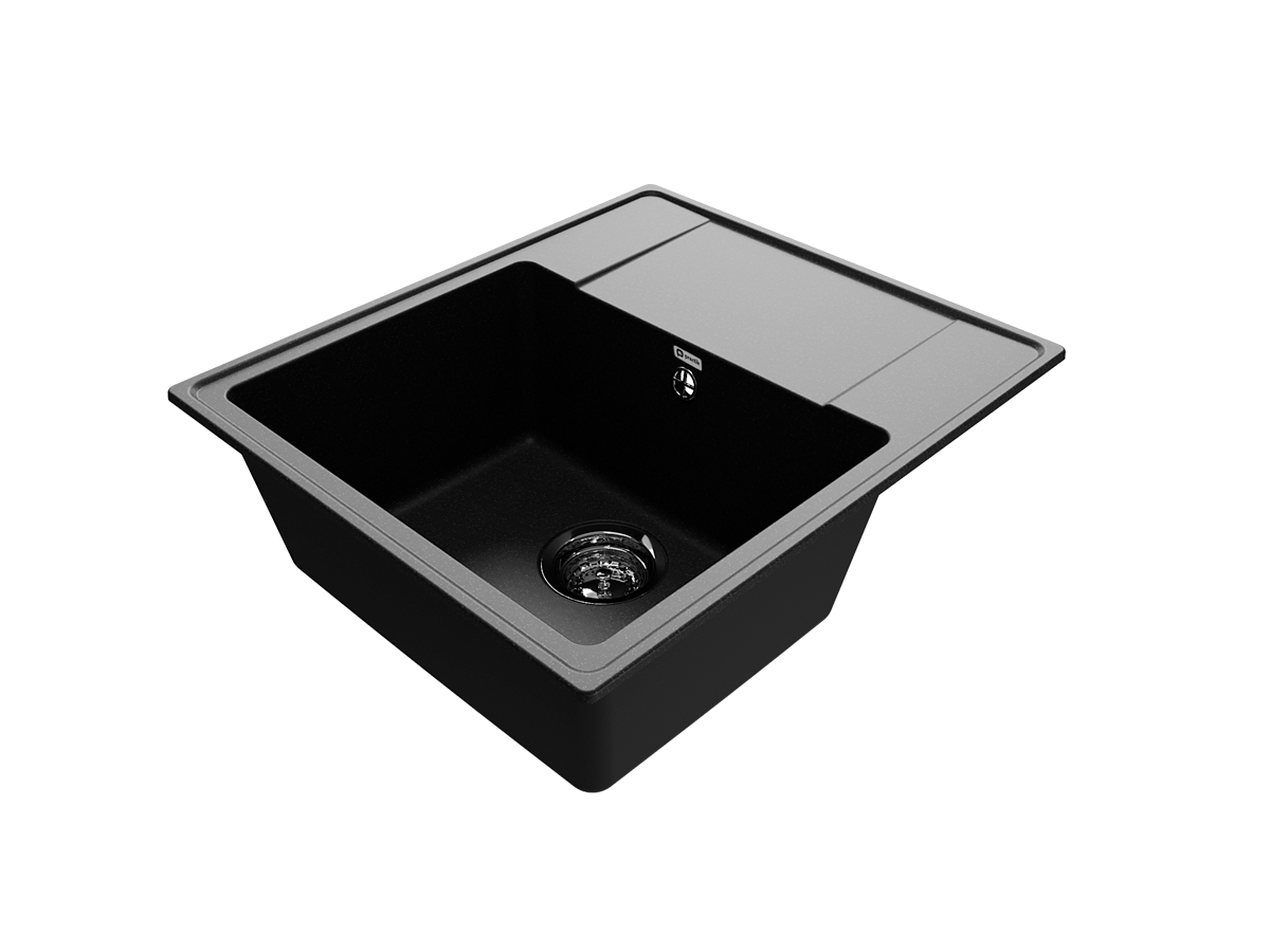 Кухонная мойка PR-М 575 односекционная реверсивная-004 Черный оникс