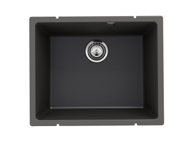 Кухонная мойка ULGRAN Quartz Underground 500 односекционная-09 Асфальт
