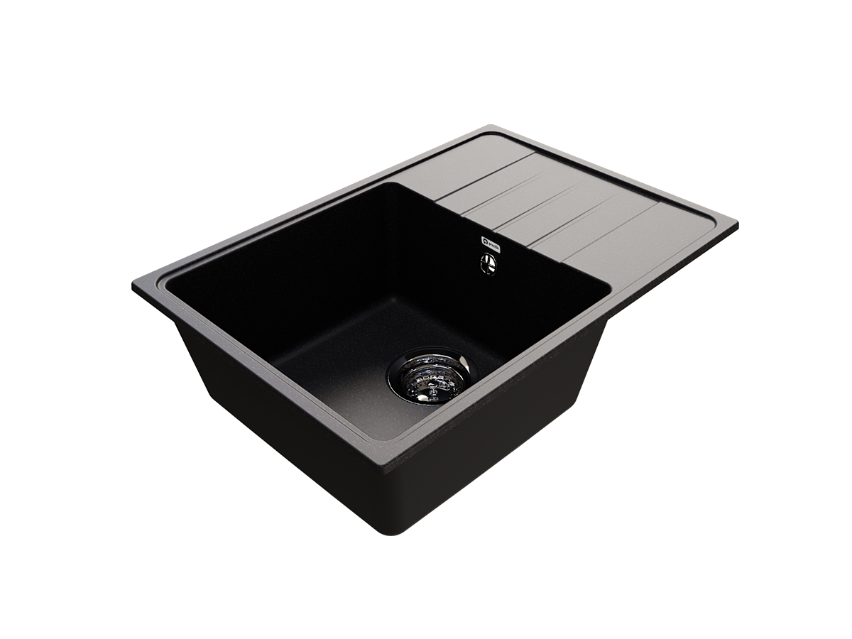Кухонная мойка PR-М 600 односекционная реверсивная-004 Черный оникс