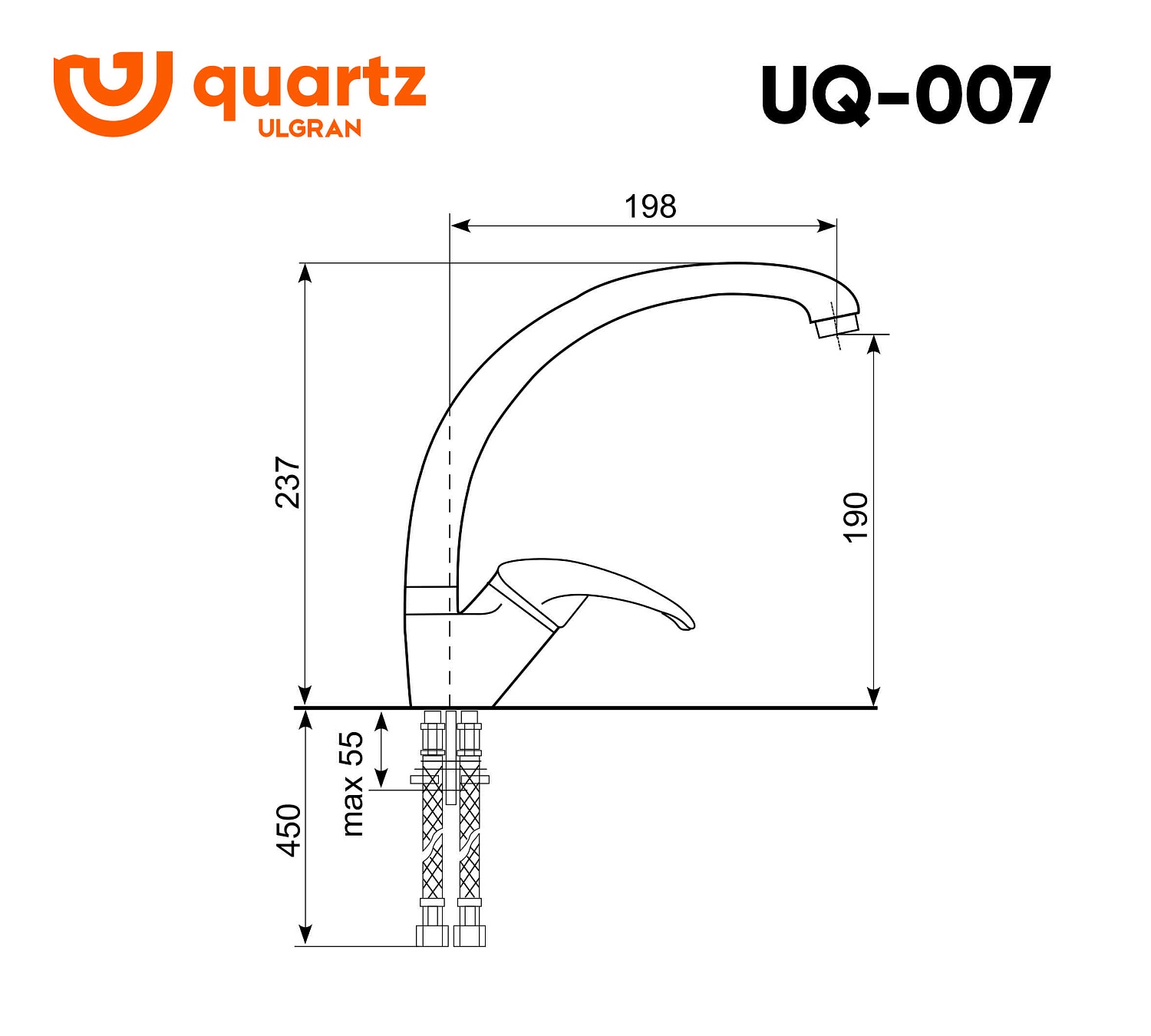 Смеситель ULGRAN Quartz UQ-007