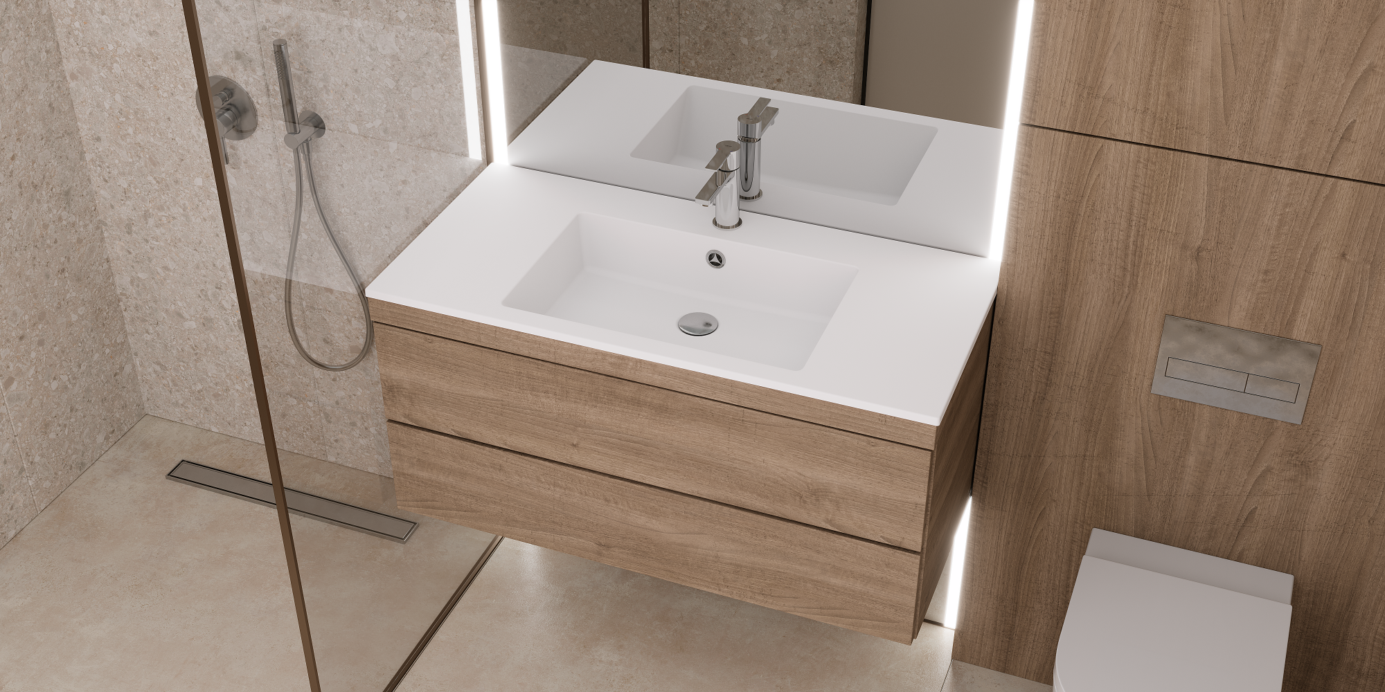 Раковина Paola Nero 1000 матовая врезная с отверстием под смеситель